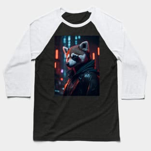 Red Panda Rain Rebel Baseball T-Shirt